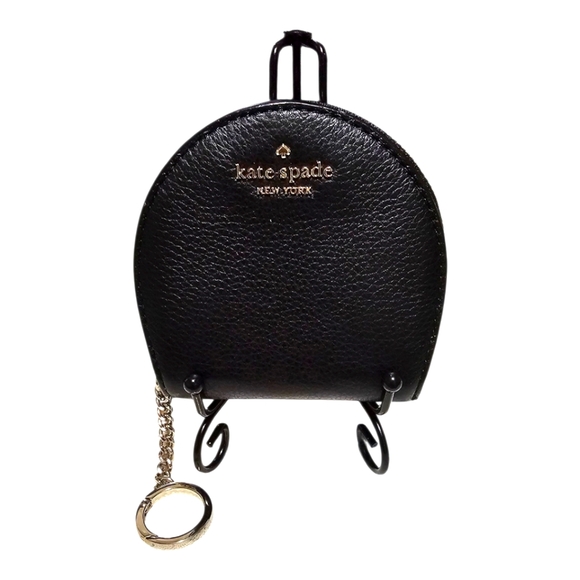 kate spade Accessories - Kate Spade Black Leather Coin Pouch with Key Ring